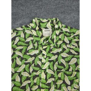 Kardo x Safomasi Shirt Men's Medium Leaves Nature AOP Short Sleeve Button Up